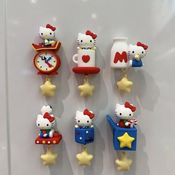 免運⭐hello kitty冰箱貼復古餐廳系列盲盒星星發光冰箱貼禮物送禮定製