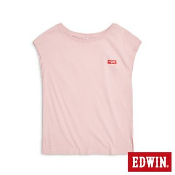 EDWIN 女裝 無袖背心-粉紅色