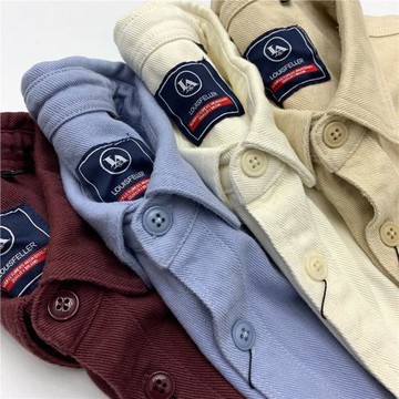 重磅厚實工裝襯衫男阿美咔嘰純棉長袖休閑日系復古加大碼寬松外套