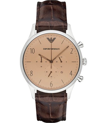 EMPORIO ARMANI 亞曼尼AR1878復刻古典紳士計時腕錶/香檳面43mm｜樂天全館特惠中★指定刷卡回饋10%