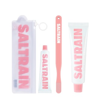 SALTRAIN 清恬香檸灰鹽牙膏(旅行組+100g)-粉