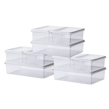 cook power 鍋寶 Nordic系統收納保鮮盒 堆疊收納更省空間 食材一目了然 高密合性設計 隔味防滲  9件  1組