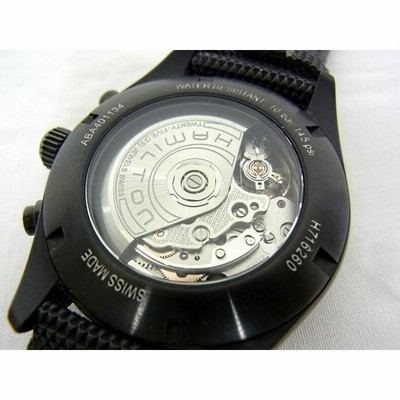 美品 HAMILTON KHAKIクロノグラフ ブラック文字盤 805000941044000-1_27767b7f-