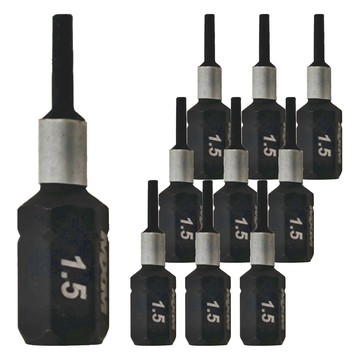 MXM TOOLS 抗衝擊單頭六角型起子頭 1.5x25mm 台灣製造  10個