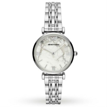 EMPORIO ARMANI 亞曼尼 AR11170 大理石魅力佳人女錶 大理石白面 32mm｜樂天領券現折★全館特惠中★指定刷卡回饋10%