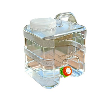 水壺 便攜水桶 戶外純凈水桶 儲水用桶 帶龍頭空桶 礦泉水食品級 便攜水桶 車載蓄水箱 正方形水桶 10L
