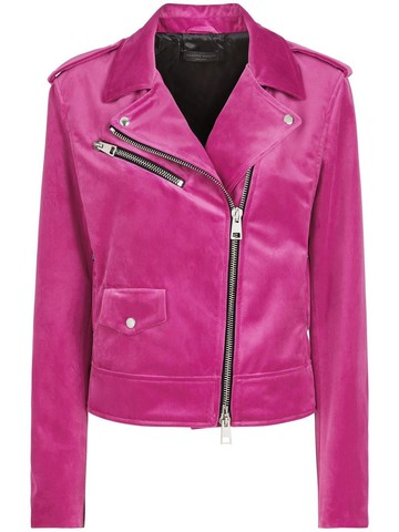 Giuseppe Zanotti - Amelia biker jacket - women - Velvet/Viscose - S - Pink