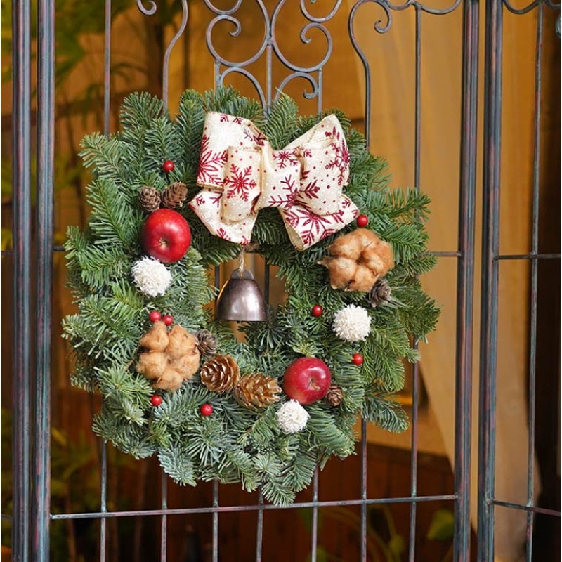 クリスマスリース　ナチュラルリース　ハンドメイド　ウサギ　インテリア　飾り　玄関