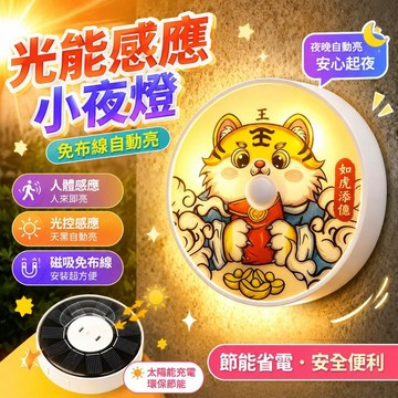 ⚡臺灣倉出⚡優選⭐家用人體感應小夜燈太陽能充電臥室宿舍起夜光能光控廁所睡眠燈