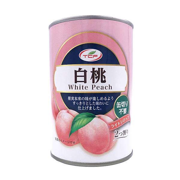 ★まとめ買い★　天長食品　白桃　4号 缶詰 2つ割り　425ｇ　×24個