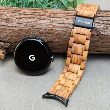 【木製錶帶】EINBAND Google Pixel Watch 天然木錶帶 Olive