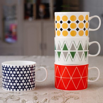 日式創意骨瓷水杯牛奶杯早餐杯馬克杯咖啡杯情侶對杯陶瓷杯子套裝