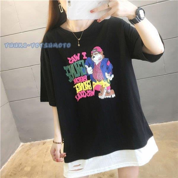 半袖tシャツ レディース ビッグtシャツ 白tシャツ ロゴプリント 可愛い ゆったり カットソー 半そでTシャツ ゆるカットソー 夏服 肌着 リゾート  通販 LINEポイント最大0.5%GET | LINEショッピング