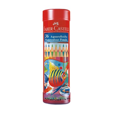 【非庫存商品急單勿下】Faber-Castell 輝柏 進口36色水性色鉛筆精緻棒棒筒附水彩筆.水杯 115936 (NOD)