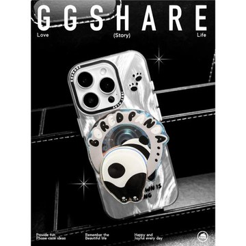 寄居蟹原創設計熊貓扭屁屁iphone17手機殼適用蘋果16promax新款15不撞款14帶磁吸支架13小眾高級感超好看防摔