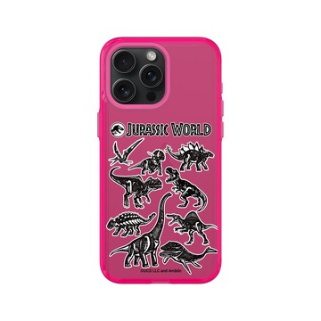 iPhone 15 Pro Max Clear 粉漾桃 - Jurassic Park/ Jurassic World - 侏羅紀世界板畫