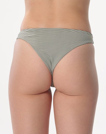 Haolang 軍綠條紋比基尼褲