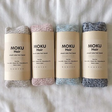 日本製 ~ MOKU Hair 棉質超彈性 浴帽 頭巾髮箍 脖圍 萬用巾 肚圍(預購品~請先詢問可出貨時間)