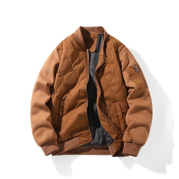 【HOT 本舖】男装美式跨境歐碼加棉加厚絎棉男士運動休閒戶外夾克外套棉衣