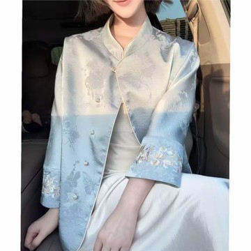 【林澗汀溪】雙面穿外套時尚防曬顯白上衣氣質女裝長袖寬松新中式