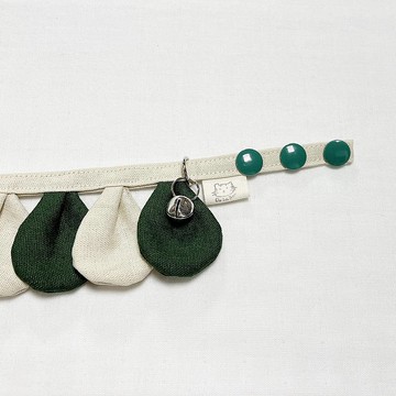 【客製化禮物】花朵項圈 貓咪項圈_一朵小白花