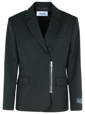 MSGM Black Polyester Blend Jacket