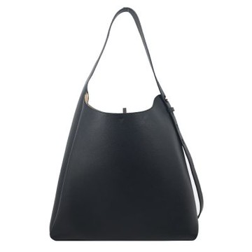 TORY BURCH Romy Hobo 荔枝紋肩背包(中/黑)