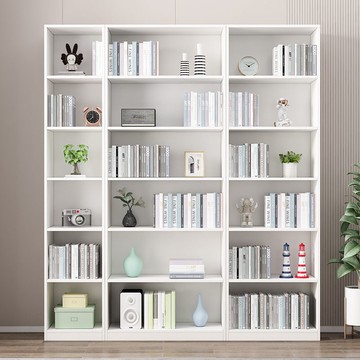 破損補寄 附發票 落地收納櫃 書櫃 陳列櫃 展示櫃 置物架 柏力鑫書柜落地組合書架簡約家用多層大容量柜子簡易客廳置物書架 最低價 快速出貨