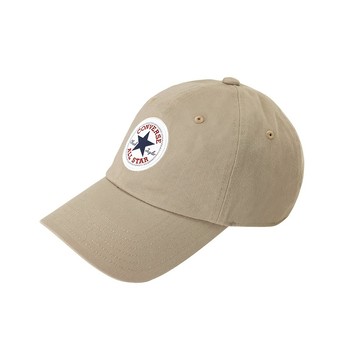 CONVERSE【授權專賣店】＊新款＊棒球帽.窄帽沿 卡其色 老帽 UA5805-X9V 大圓標 薄款