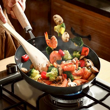 日本製木柄窒化防鏽鐵煎鍋/平底鍋(IH爐可用/舒適握柄升級)-26cm 單一規格