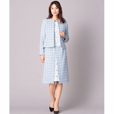 Leilian 便利な3点セットスーツ レディース ブルー系 通販 Lineポイント最大get Lineショッピング