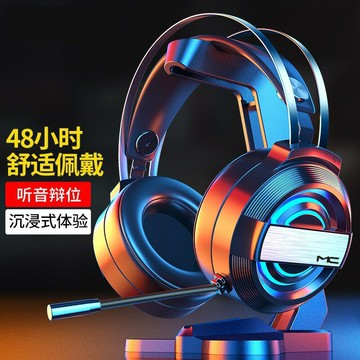 頭戴式耳機電競遊戲吃雞耳麥有線臺式筆記本電腦麥克風usb重低音 鑫弘-數碼配件