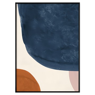 幾何圓 II 抽象藝術牆面裝飾畫  30 x 40cm  黑色