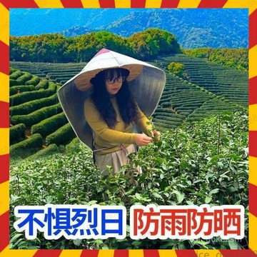 🧳下殺🧳陽帽 戶外防曬鬥笠 隔熱防雨 防曬擋雨披風帽 農活披風 尖頂帽 遮釣魚帽子 埰茶帽 多功能帽子 0701