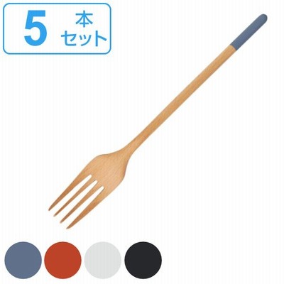 フォーク 21cm note パスタフォーク 天然木 同色5本セット （ テーブルフォーク 木製 洋食器 カトラリー 木製食器 ）
