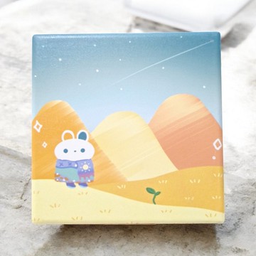 沙丘的早晨 插畫陶瓷吸水杯墊 禮品