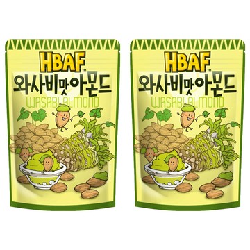 HBAF 杏仁果 山葵味 精選美國優質杏仁 香甜酥脆 口感絕佳  120g  2包