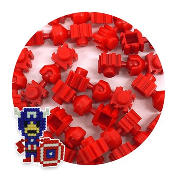 韓國 Color Story - 免燙拼豆配件-關節豆20入組(紅色/8mm適用)