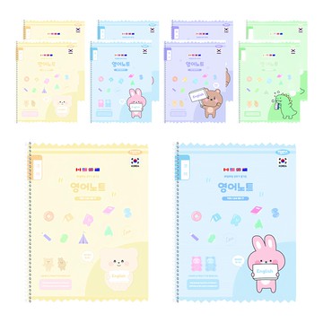 Penpia 1000 小學線圈筆記本 1-6年級英語通用 10入  顏色隨機  10個