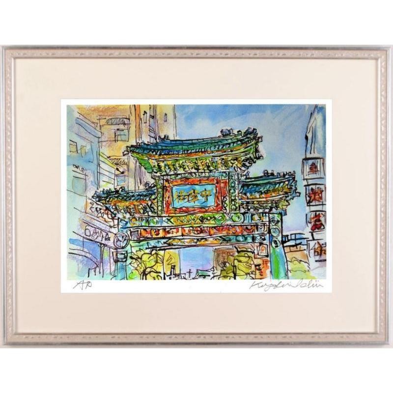 絵画　風景画 Amazon | 内藤謙一 「不夜城・G」 台湾 風景画 絵画 九分 千と