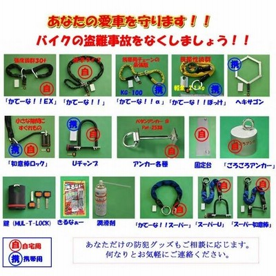 加藤製作所〕 かてーな!! 投げ縄タイプ20 《長さ：2.0m》 自宅用 KG-200 バイクロック 盗難防止 鍵 ロック 丈夫 最強 自宅用 特殊鋼  衣川製鎖工業 | LINEブランドカタログ