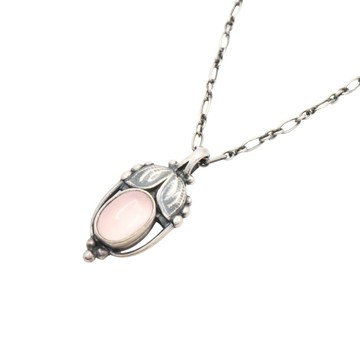 Georg Jensen 喬治傑生 2003 Heritage 項鏈 925純銀 粉晶 【二手名牌BRAND OFF】