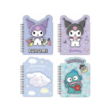 三麗鷗 造型線圈筆記本-酷洛米(隨機出貨)/大耳狗/人魚漢頓