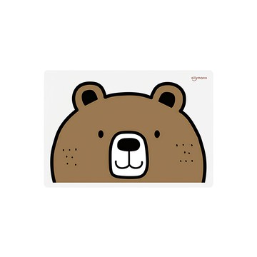 sillymann 韓國矽膠兒童餐墊 WSB264 100%鉑金矽膠材質 耐高溫可消毒  小熊款  1個