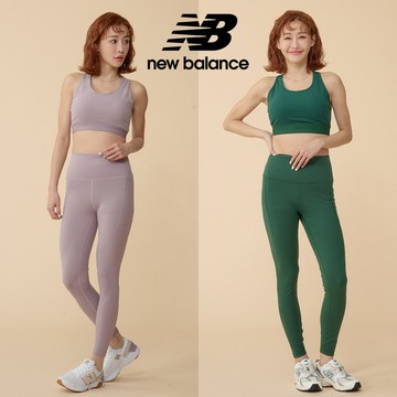 【New Balance】NB 中低強度運動緊身褲_女性_藕紫/綠色_WP41124ICW/WP41124NWG