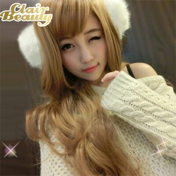 甜美外國女孩髮量多超長捲髮~高仿真超自然整頂假髮【MA100】☆雙兒網☆