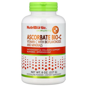 NutriBiotic, 機體抵抗，抗壞血酸 Bio-C 粉，含生物類黃酮和礦物質的維生素 C，8 盎司（227 克）