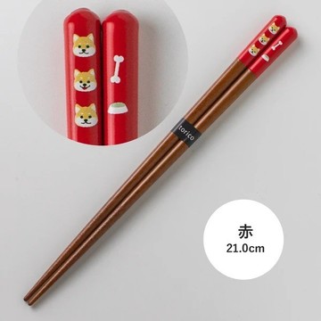 現貨 日本製 田中箸店 若狹塗 柴犬 筷子 木筷 21cm｜筷子 環保筷 日式筷子 尖頭筷子 竹筷子 木製餐具 日本進口
