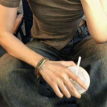 免運🔮日韓系復古小衆百搭皮革手環男女vintage中古做舊朋克皮帶扣手鍊簡約百搭 情侶 手鍊 手鏈 手環 女生手鍊 手