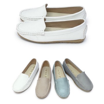 富發牌 素面舒適好走豆豆鞋-白/水藍/灰/粉 1DA57N